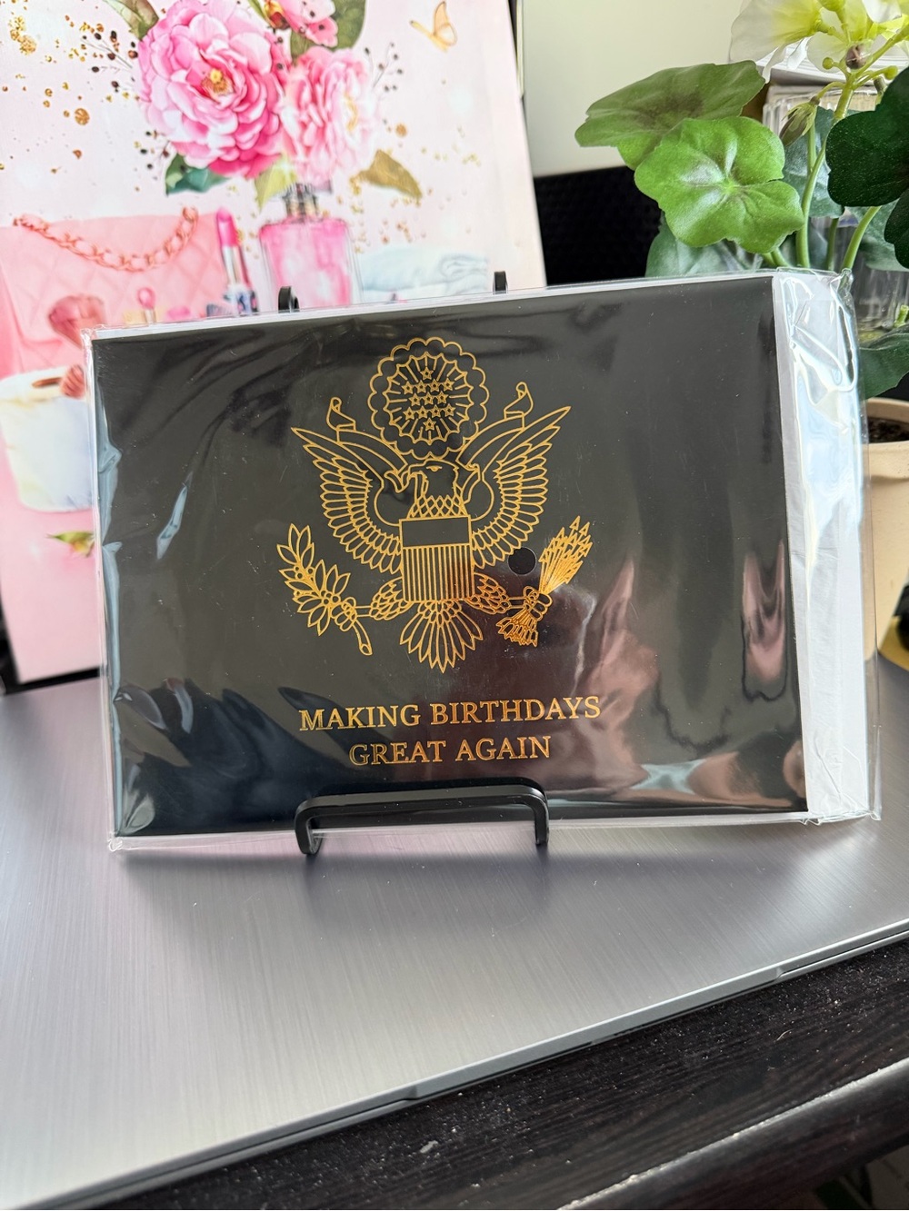 Making Birthdays Great Again Black & Gold Birthday Card